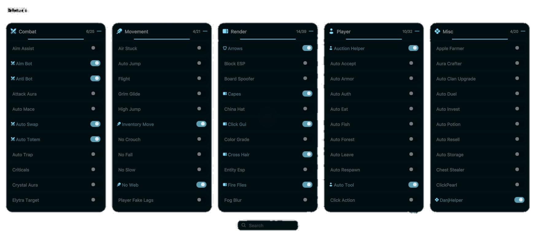 ClickGUI Exclude